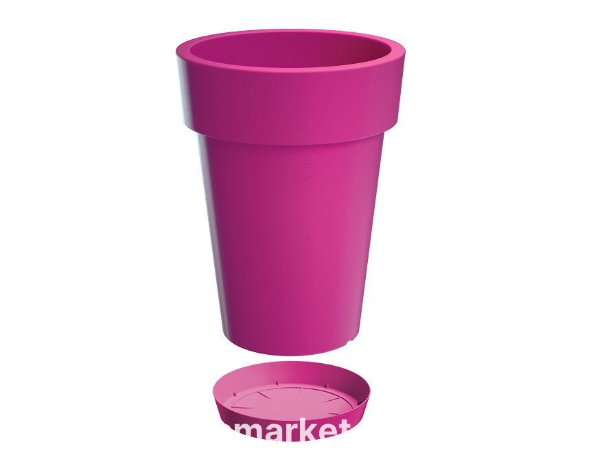 Vaso Trifoglio un vaso resistente ma allo stesso tempo leggero foggia Misure 32 Colore 77-BIANCO PERLA