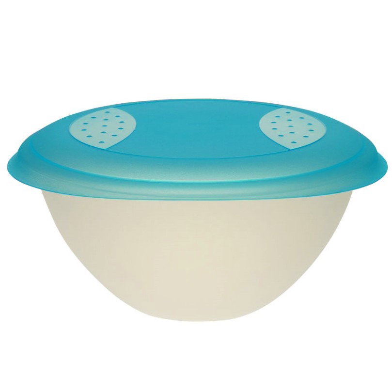Salatschüssel mit Deckel - 6 Liter - frisch blau - – Garden Seeds Market
