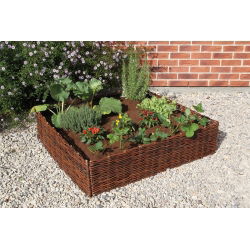 Pletena rastlinska košara - izoliran, prenosni vrt - 25 x 100 x 100 cm - 