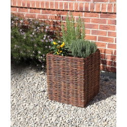 Pletena rastlinska košara - izoliran, prenosni vrt - 50 x 40 x 40 cm - 
