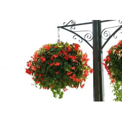 Coș de flori agățat cu mată din fibră de nucă de cocos - 25 cm - 
