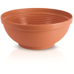 Oala cu flori rotunde, bol - Misa - 20 cm - teracotă - 