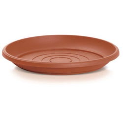 Jardinière d'extérieur "Terra" ø 15 cm avec soucoupe - couleur terre cuite - 