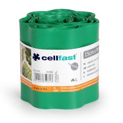 Grøn græsplæne kantet - 15 cm x 9 m - CELLFAST - 