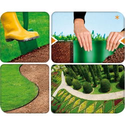 Grøn græsplæne kantet - 20 cm x 9 m - CELLFAST - 