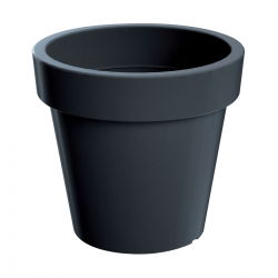 Lagana okrugla posuda za cvijeće - Lofly - 13,5 cm - Antracit - 