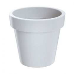 Ümar hele lillepott - Lofly - 20 cm - valge - 