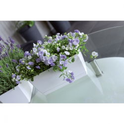 Kandiline ristkülikukujuline lillepott - Coubi - 24 x 12 cm - grafiit - 