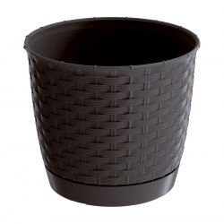 Pot bunga pusaran dengan piring - Ratolla - 14,5 cm - Umbra - 