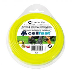 Kaszavonal fűnyírókhoz - 2,4 mm, 15 m - kerek - CELLFAST - 
