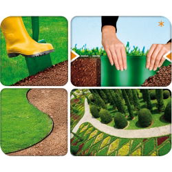 Brun græsplæne kantning - 15 cm x 9 m - CELLFAST - 