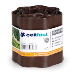 Brun græsplæne kantning - 15 cm x 9 m - CELLFAST - 