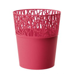 Rund blomkruka med spets - 18 cm - City - Rapsberry - 