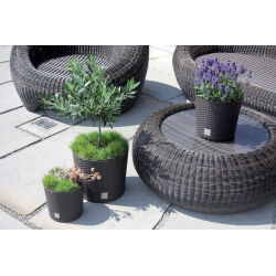 Pot bunga pusingan - Rato - 20 cm - Putih - 