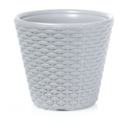 Vaso di fiori rotondo - Rato - 35 cm - Bianco - 