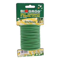 Yumuşak yalıtımlı bahçe teli - 5 mm x 5 m - 