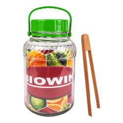 Vaso con pinze e coperchio in plastica - ideale per conserve - 5 litri - 