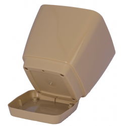 "Toscana" firkantet plantepot med en tallerken - 19 cm - te med melk - 