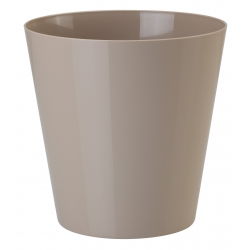 Estuche redondo "Vulcano" - 19 cm - beige (café con leche) - 