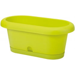 Tepsi ile "Lotos" balkon kutusu - 60 cm - fıstık yeşili - 