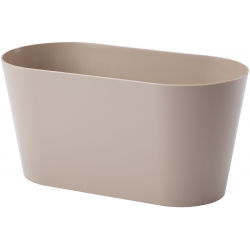 "Vulcano" ovaalne istutuskast - 23 cm - beež (cafe latte) - 