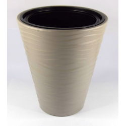 "Sahara" fagyálló kerek edény - 30 cm - világosszürke - 