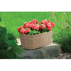 Kutija za drvo "Elba" - 55 cm - sivo-bež - 