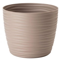 Ümmargune taimepott "Sahara petit" - 13 cm - hallikas-beež - 