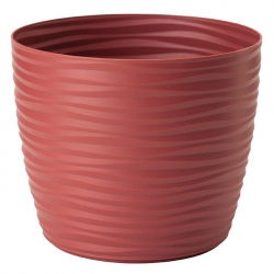 Ronde pot voor plantenpot "Sahara petit" - 11 cm - marsala - 