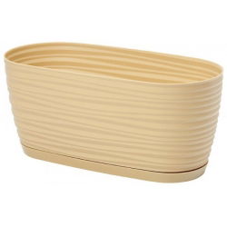"Sahara petit" dugačak biljni lonac s pladnjem - 27 x 13 cm - čaj s mlijekom - 