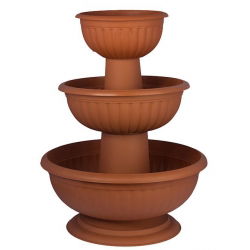 Vaso "Gracja" per coltivazione a cascata di piante da fiore - color terracotta - 