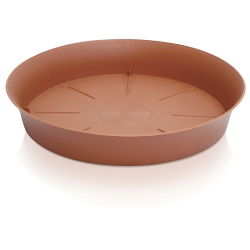 "Plastica" rund plantekande underkop - 11,2 cm - terracotta-farvet - 
