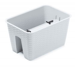 Blumentopf "Ratolla" zur Montage an Geländern und Handläufen - 40 cm - weiß - 