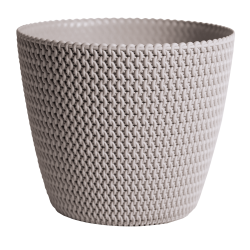 Chậu cây bắt chước hình tròn "lộng lẫy" - 22 cm - nâu mocha - 