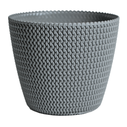 Chậu cây bắt chước hình tròn "lộng lẫy" - 22 cm - màu xám đá - 