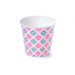 Rund bedruckter Topf - 13 cm - rosa Motiv M3 - 