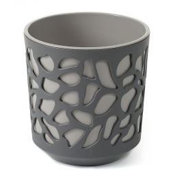 Carcasă de oală cu două culori "Duet" - 25,5 cm - antracit-gri / taupe - 