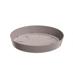 "Lofly" blomsterpotte let tallerken - 10,5 cm - stengrå - 