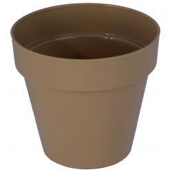 Carcasă rotundă de plante pentru agățat „Ibiza” - 22 cm - cafenea latte - 