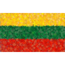 Litauische Flagge - eine Reihe von Samen von drei Blütenpflanzen Sorten - 