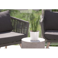 "Boardee Basic" ronde plantenpot - 16,5 cm - wit - 
