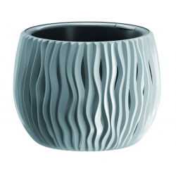 Chậu cây tròn "Sandy Bowl" có chèn - 18 cm - xám đá - 