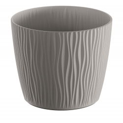 Oală rotundă „cu nisip” - 11 cm - cenușiu-piatră - 