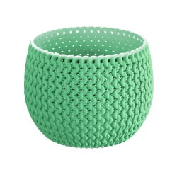 "Splofy" yuvarlak bitki potu Kase Temel - 18 cm - adaçayı-yeşil - 