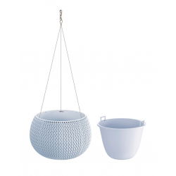 Oală cu plante rotunde „Splofy Bowl” - 29 cm - gri înghețat - 