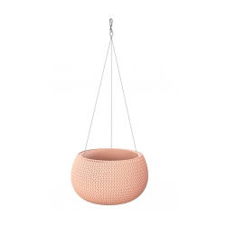 "Splofy Bowl" okrugla viseća posuda za biljke - 37 cm - breskva - 