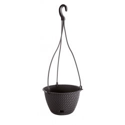 "Splofy Round W" okrugli viseći lonac s tanjurom - 23 cm - antracit-sivi - 
