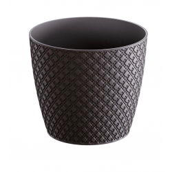 Vaso redondo "Orient" - 13 cm - cinza antracite - 