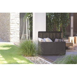 Taman, balkon atau teras dada - "Boxe Board" - 290 liter - abu-abu antrasit - 
