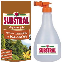 "Magiczna Siła" (magisk kraft) efterårs nåletræ gødning - sæt med en hageslange-monteret dispenser - 